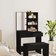 Dressing Table with Mirror White Vanity Cosmetic Desk with Storage