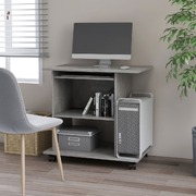 Computer Desk Concrete Grey 80x50x75 cm Chipboard