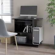 Computer Desk High Gloss Black 80x50x75 cm Chipboard