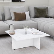Coffee Table White 79.5x79.5x30 cm Chipboard