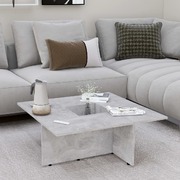 Coffee Table Concrete Grey 79.5x79.5x30 cm Chipboard