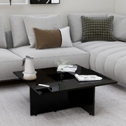 Coffee Table High Gloss Black 79.5x79.5x30 cm Chipboard