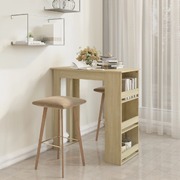 Bar Table With Storage Rack Sonoma Oak Chipboard