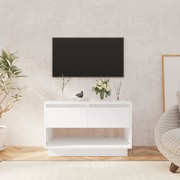 Tv Cabinet With 2 Drawers White Chipboard