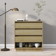 Buffets & Sideboard With 3 Drawers Sonoma Oak Chipboard