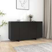 Sideboard Cabinet & Storage Black Chipboard