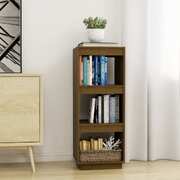 Book Cabinet/Standing Shelves Honey Brown Solid Pinewood