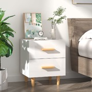 Bed Cabinet High Gloss White
