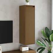 Wall Cabinets 2 Pcs Honey Brown Solid Wood Pine