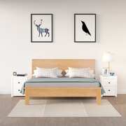 Bedside Cabinets White Solid Wood Pine