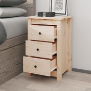 Bedside Cabinet Solid Wood Pine
