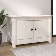 Shoe Cabinet White Solid Wood Pine