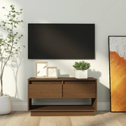 TV Cabinet Honey Brown Solid Pine Wood