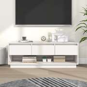 TV Stand Cabinet White Solid Wood Pine