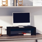 Monitor Stand Black Solid Wood Pine