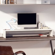 TV Stands Monitor Stand White Solid Wood Pine