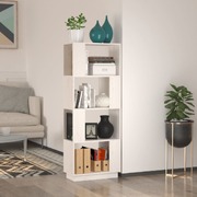 Book Cabinet/Standing Shelves White Solid Wood Pine