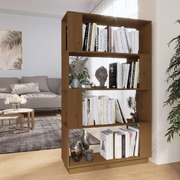 Book Cabinet/Standing Shelves Honey Brown Solid Wood