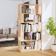 Book Cabinet/Room Divider Natural Solid Wood Pine