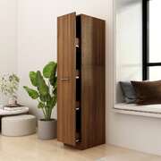 Apothecary Cabinet Black Engineered Wood Home Organiser Storage - Cabinet