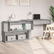 Stylish and Functional Grey Sonoma Engineered Wood Corner Desk for Your Office