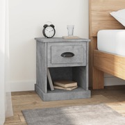 Urban Reverie: Set of 2 Concrete Grey Engineered Wood Bedside Cabinets