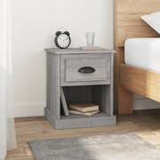 Misty Duo: Set of 2 Grey Sonoma Engineered Wood Bedside Cabinets