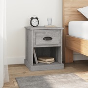 Misty Duo: Set of 2 Grey Sonoma Engineered Wood Bedside Cabinets