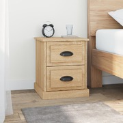 Twin Oak Retreat: Set of 2 Sonoma Oak Engineered Wood Bedside Cabinets