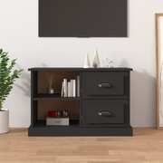 Sleek and Stylish Engineered Wood TV Stand in Black Finish