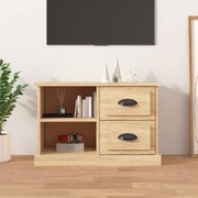 Sleek and Stylish Engineered Wood TV Stand in Sonoma Oak Finish