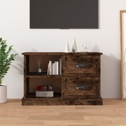 Sleek and Stylish Engineered Wood TV Stand in Smoked Oak Finish