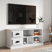 Elegant White Engineered Wood TV Cabinet
