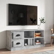 Elegant Concrete Grey Engineered Wood TV Cabinet