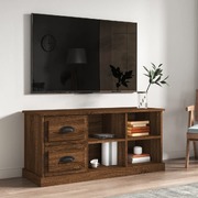 Elegant Brown Oak Engineered Wood TV Cabinet