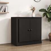 Sleek and Functional Sideboard in Black Engineered Wood