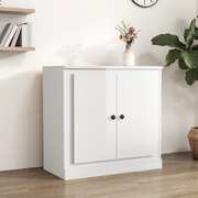 Sleek and Functional Sideboard in High Gloss White Engineered Wood