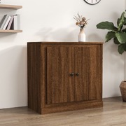 Sleek and Functional Sideboard in Brown Oak Engineered Wood