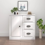 Modern White Engineered Wood Sideboard: Functional and Chic