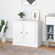 Elegant White Engineered Wood Sideboard - Set of 2 | Stylish Home Furniture
