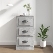 Modern Minimalism:Concrete Grey Engineered Wood Sideboards