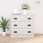 Timeless Charm: Handcrafted White Engineered Wood Sideboard