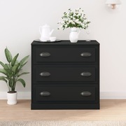 Timeless Charm: Handcrafted Black Engineered Wood Sideboard