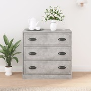Timeless Charm: Handcrafted Concrete Grey Engineered Wood Sideboard