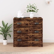 Timeless Charm: Handcrafted Smoked Oak Engineered Wood Sideboard