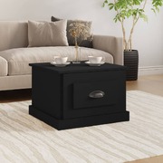 Noir Essence: Black Engineered Wood Coffee Table for Contemporary Charm