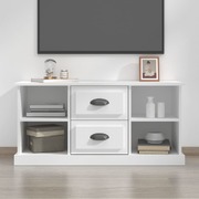 Elegantly Minimalist White Engineered Wood TV Cabinet