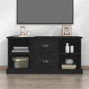 Elegantly Minimalist Black Engineered Wood TV Cabinet