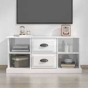 Elegantly High Gloss White Engineered Wood TV Cabinet