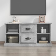 Elegantly Minimalist Concrete Grey Engineered Wood TV Cabinet